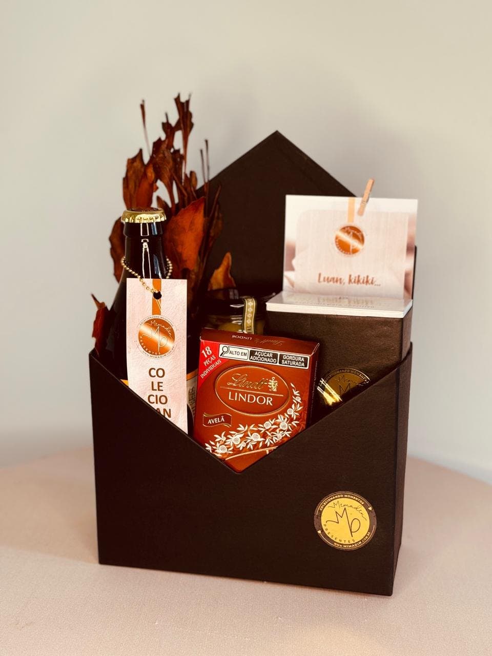 Cesta Envelope com Cerveja Paulaner