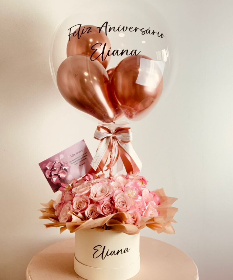 Delicado Box de Flores Rosas